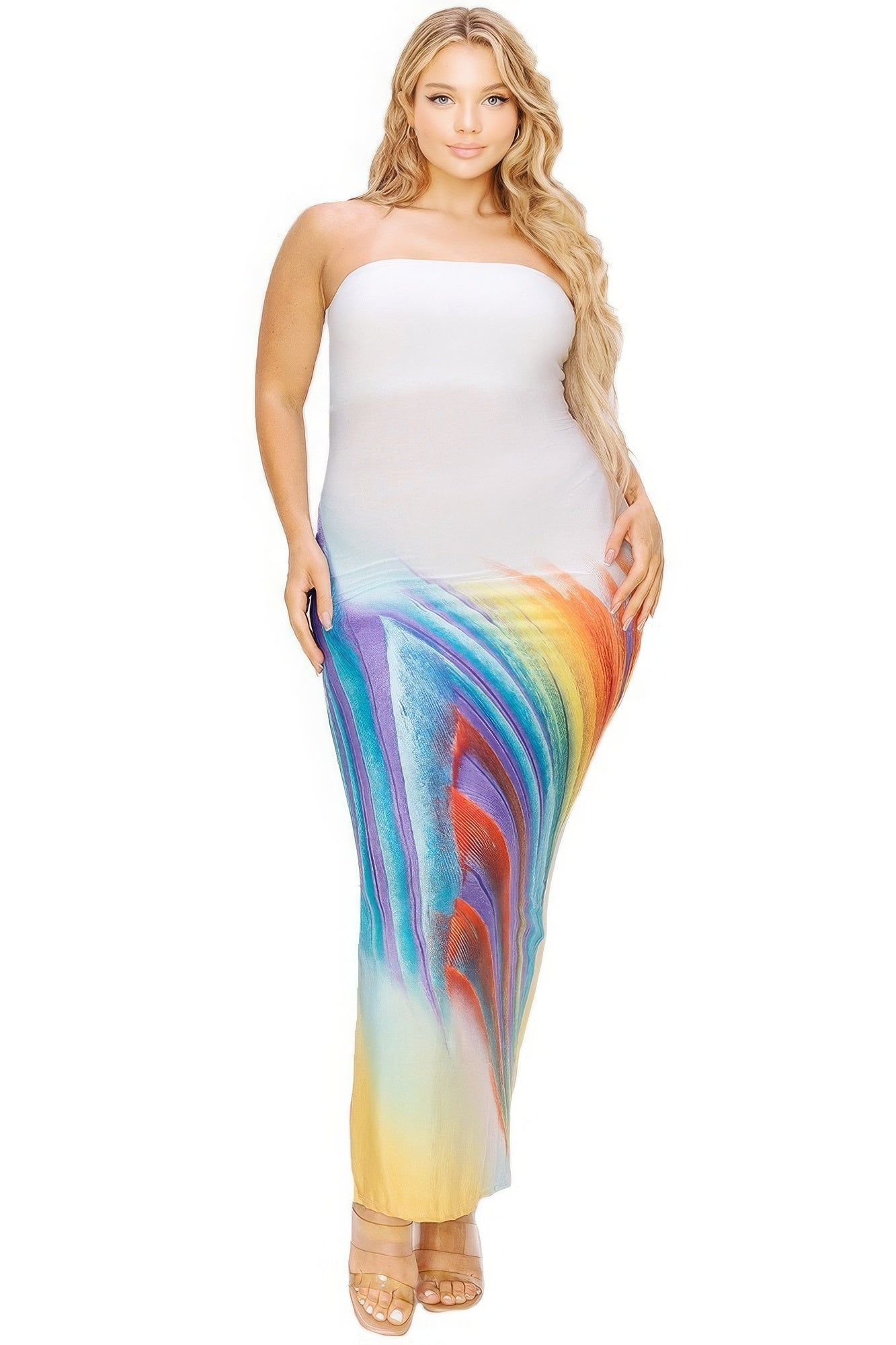 Plus Size Tube Top Dress