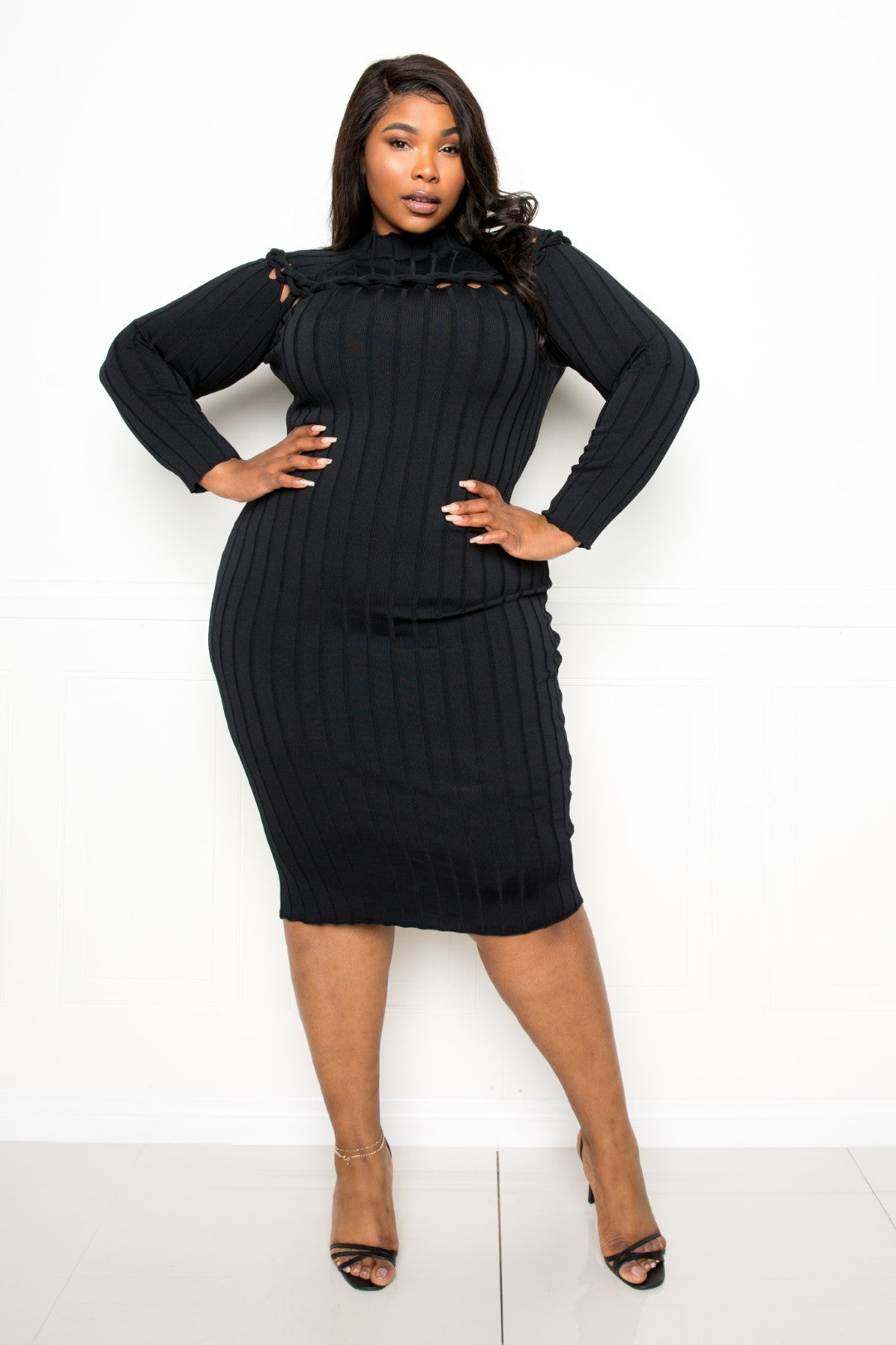 Bodycon Sweater Dress With Knot Detail Style Your Curves