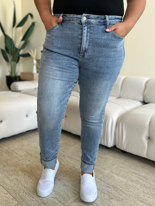 Judy Blue Full Size High Waist Cuff Hem Skinny Jeans | Judy Blue, NEW ARRIVALS, Ship from USA | Trendsi