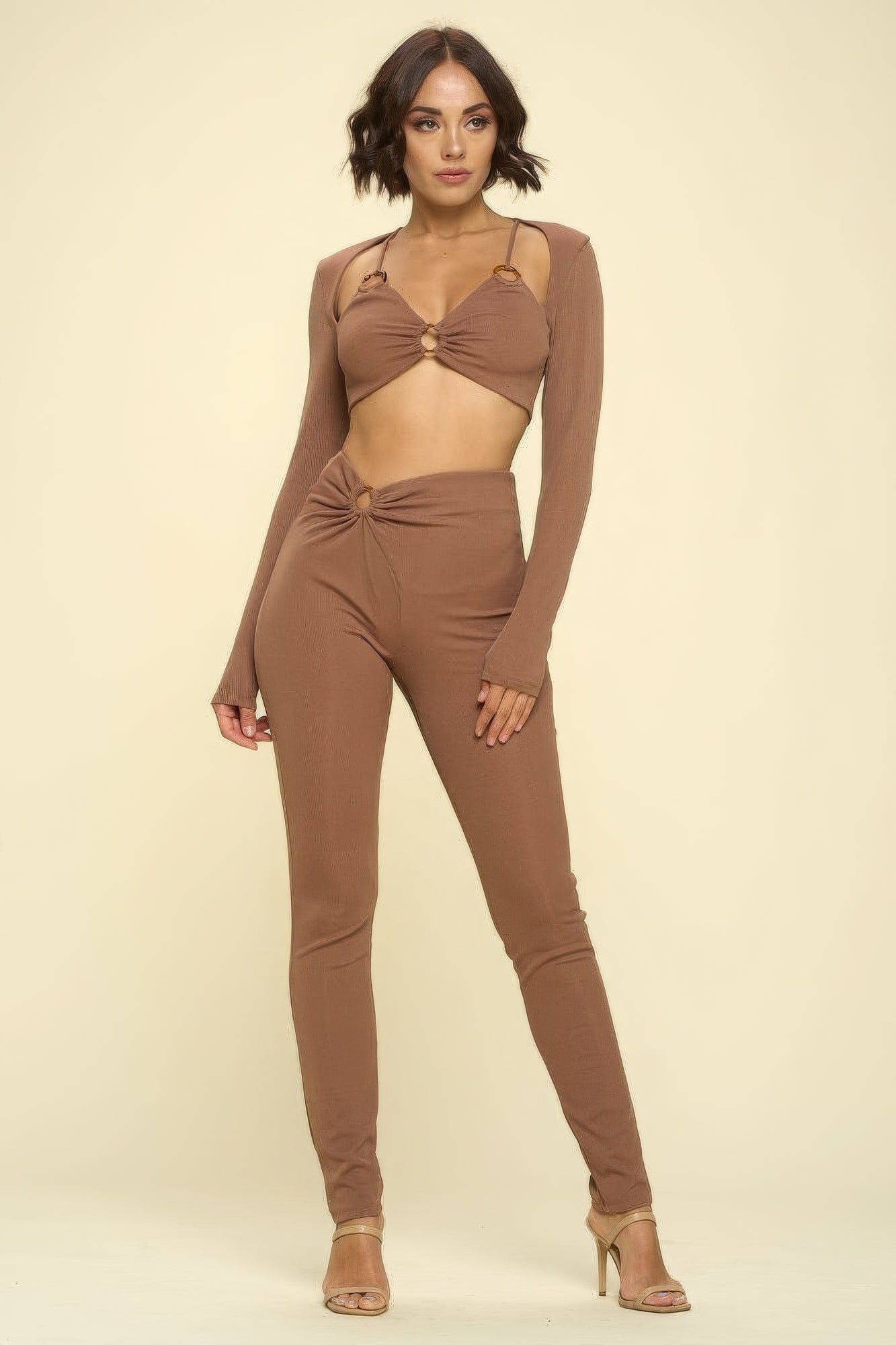 Bikini Top Solid Color 2 Piece | APPAREL, Latte, SALE, SALE 50% OFF, SALE APPAREL, SETS | Style Your Curves