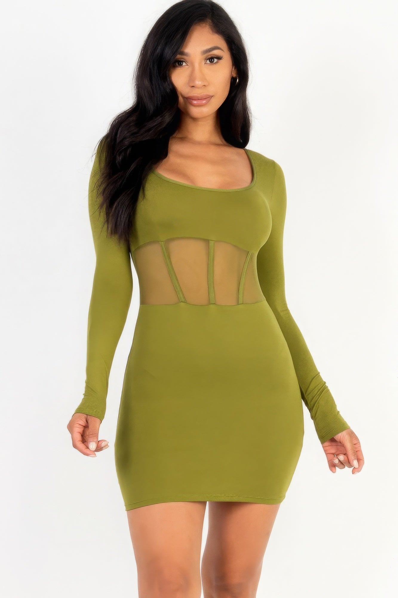 Square neck mesh corset mini dress | APPAREL, CCPRODUCTS, Dahlia, DRESSES, SALE, SALE 40% OFF, SALE APPAREL | Style Your Curves