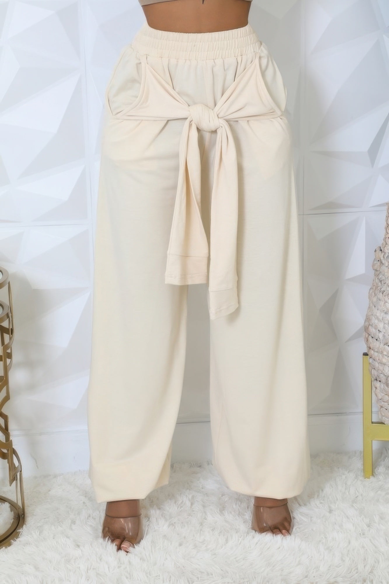 Wrap Tie Stretch Pants