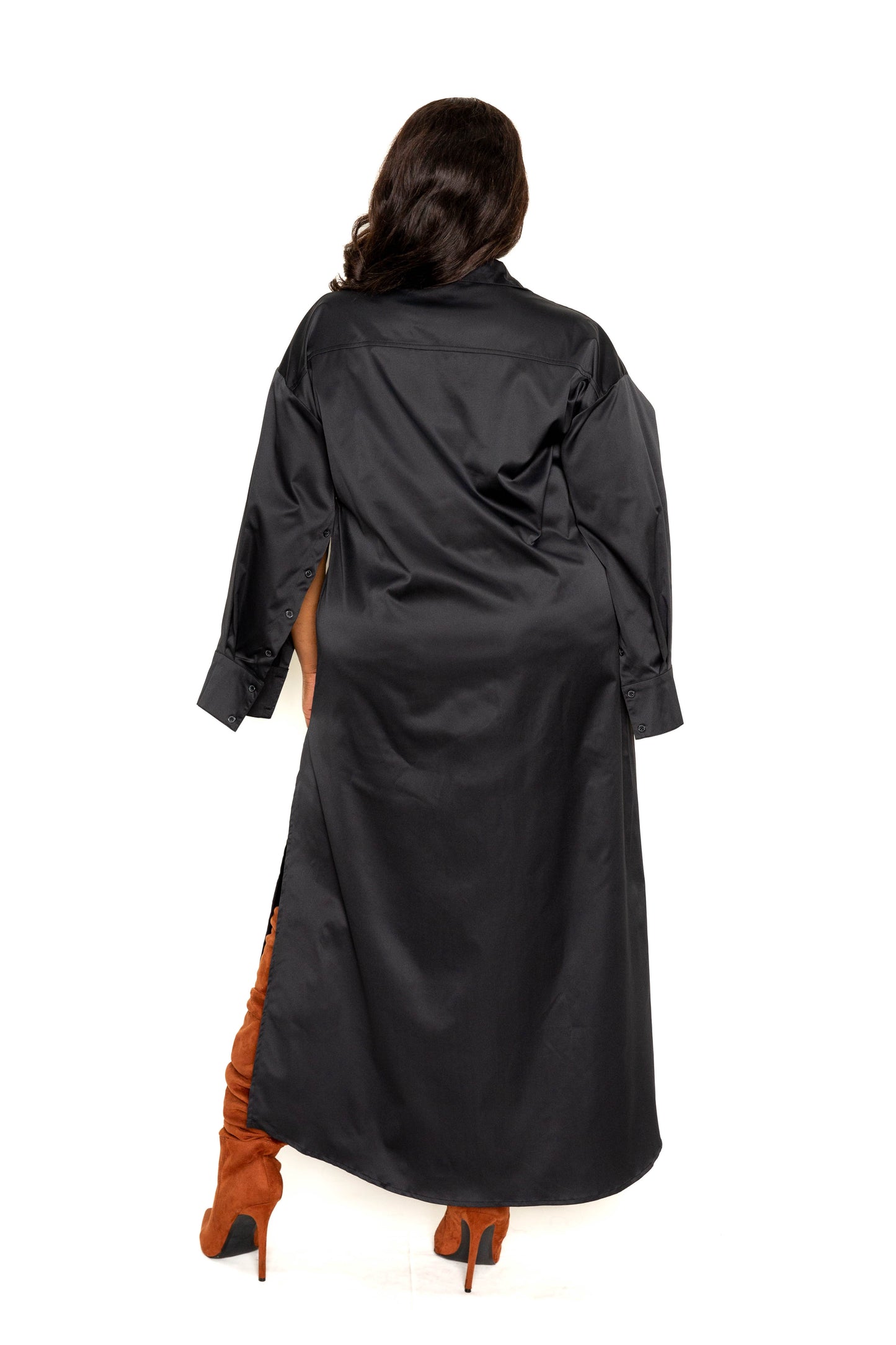 Plus Size Cape Sleeve Shirt Dress | CCPRODUCTS, NEW ARRIVALS, PLUS SIZE, PLUS SIZE DRESSES | Style Your Curves